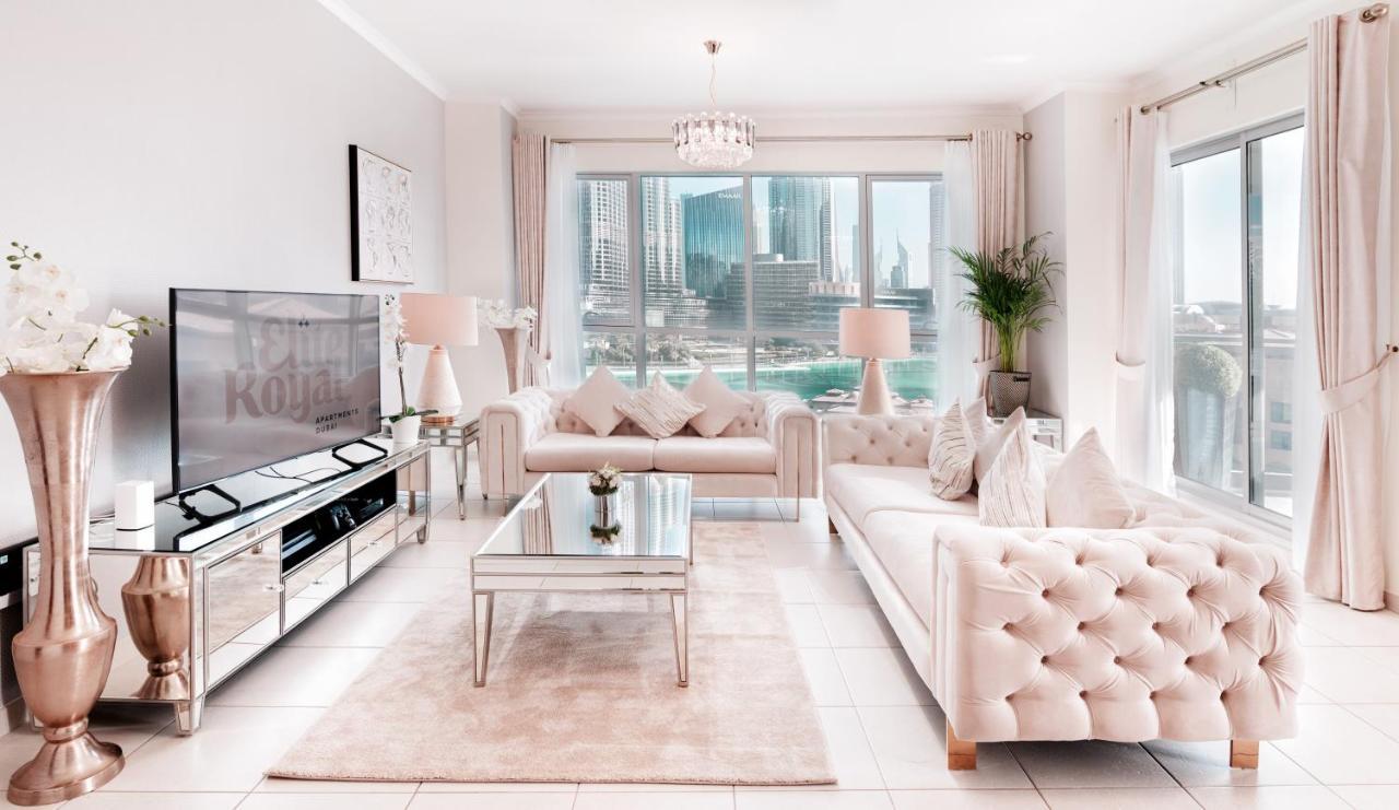 Elite Royal Apartment - Full Burj Khalifa & Fountain View - Brilliant - 2 Bedrooms & 1 Open Bedroom Without Partition 두바이 외부 사진